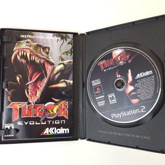 Turok Evolution Sony PS2 PlayStation 2 Disc Case Manual Tested Working 2002 - Picture 11 of 14